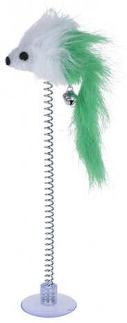 kattenspeeltje muis 19 cm polyester groen