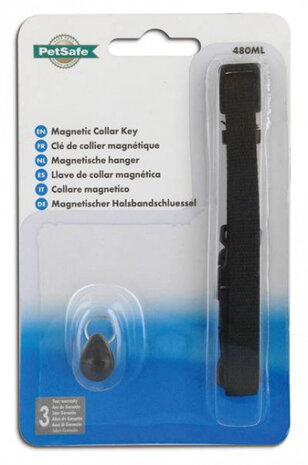 kattenhalsbandsleutel magnetisch zwart 2-delig