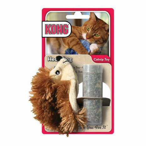 kattenspeeltje egel met kattenkruid 16 x 9 x 3 cm bruin