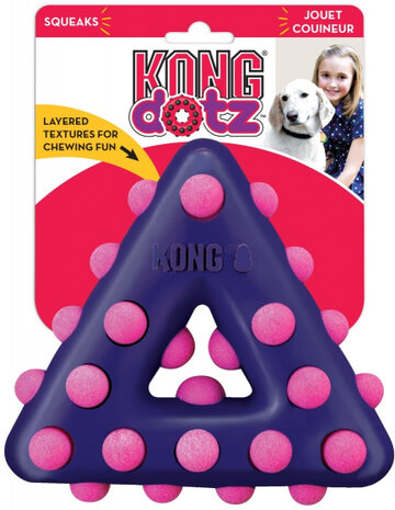 kauwspeelgoed Dotz Triangle 10,5 x 11 cm paars/roze