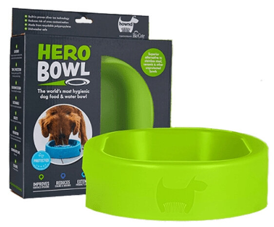 voerbak Hero 18 cm polypropyleen groen mt S