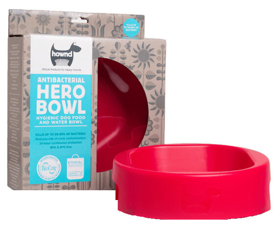 voerbak Hero 23 cm polypropyleen rood mt L