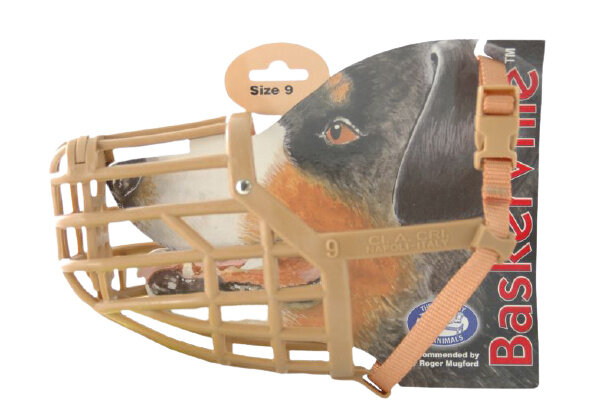muilkorf hond 11 x 35,5 cm beige