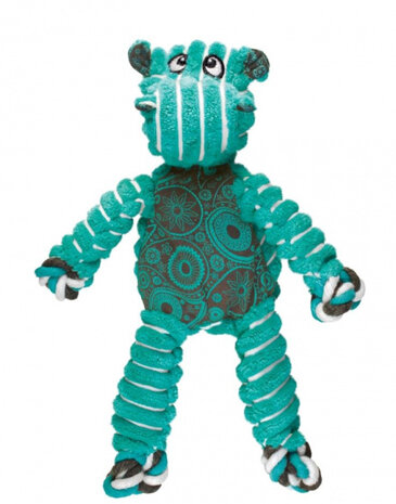 trektouw Floppy Knots Hippo 19 x 8,5 x 36 cm pluche blauw