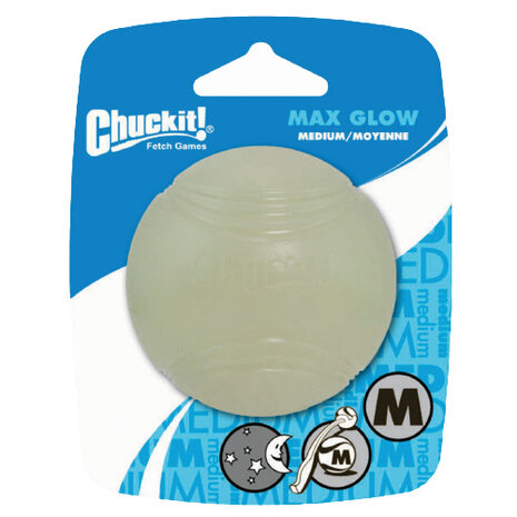 hondenspeelgoed Max Glow bal 6 cm latex transparant