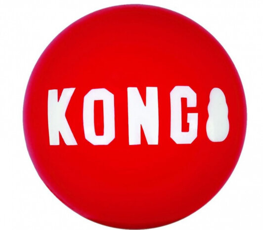 hondenspeelgoed Signature Ball 8,5 cm rubber rood