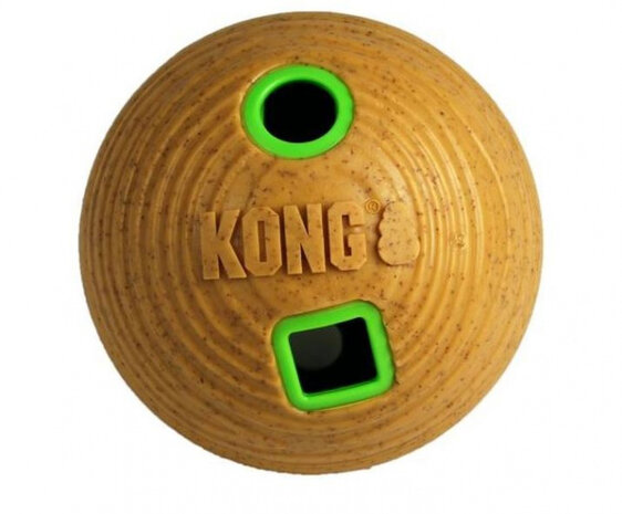 intelligentiespeelgoed Voederbal hond 12 cm bamboe bruin