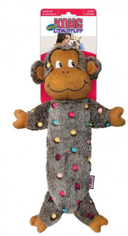 hondenknuffel Low Stuff Speckles Monkey pluche bruin