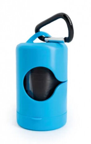 poepzakdispenser 4 x 4 x 7 cm blauw 16-delig