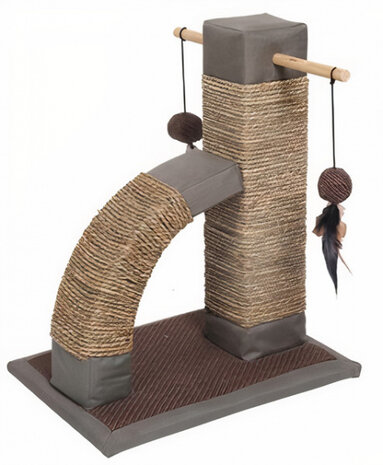 krabpaal Elbrus 40 x 50 cm sisal grijs/bruin