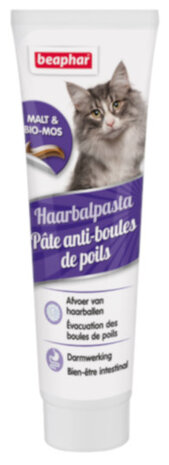 haarbalpasta kat 100 g wit/paars