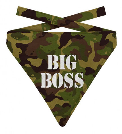 hondenhalsdoek Big Boss polyester groen maat L