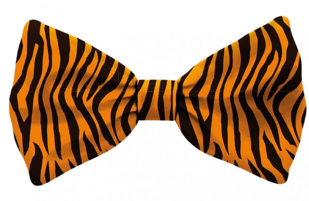 hondenvlinderdasje polyester bruin/zwart maat M