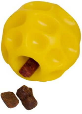 voerbal Dispensing Tetraflex 13 cm rubber geel