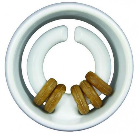 kauwspeelgoed Treat Ringer Orb 11 cm nylon wit