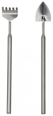 terrariumgereedschap 28 cm RVS zilver 2-delig