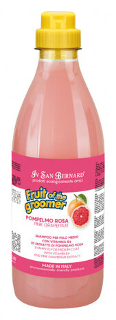 shampoo Grapefruit Fruit of the groomer 1000 ml roze