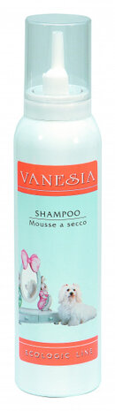 vachtshampoo Dry Mousse Vanesia 150 ml wit