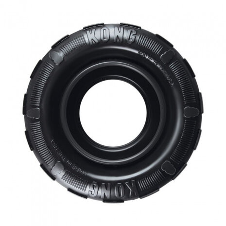 kauwspeelgoed Extreme Tyres 11 cm rubber zwart