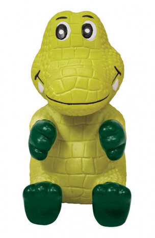 hondenspeeltje Wiggi Alligator 26 x 12,7 cm rubber groen