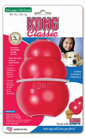 kauwspeeltje Classic XXL 15 cm rubber rood
