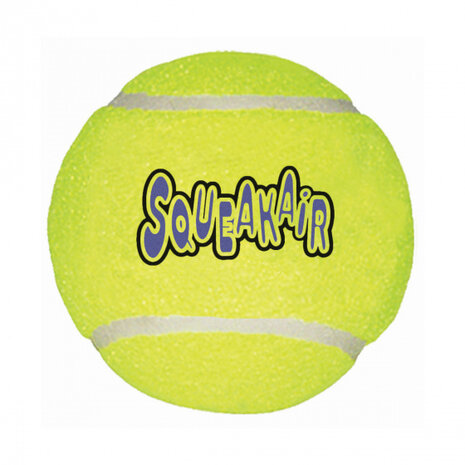 hondenspeelbal SqueakAir XL 10 cm vilt geel