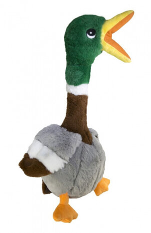 hondenspeelgoed Honkers Duck 45,5 cm pluche groen/grijs
