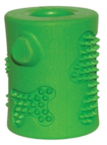 kauwspeelgoed RubberTuff 8 cm rubber groen 2-delig