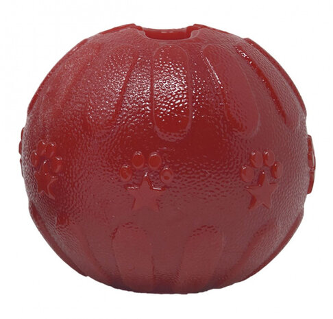 kauwspeelgoed RubberTuff 8 cm rubber rood 2-delig