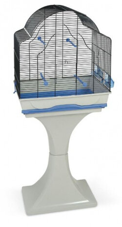 vogelkooi Daisy 36,5 x 56 x 127 cm grijs/blauw