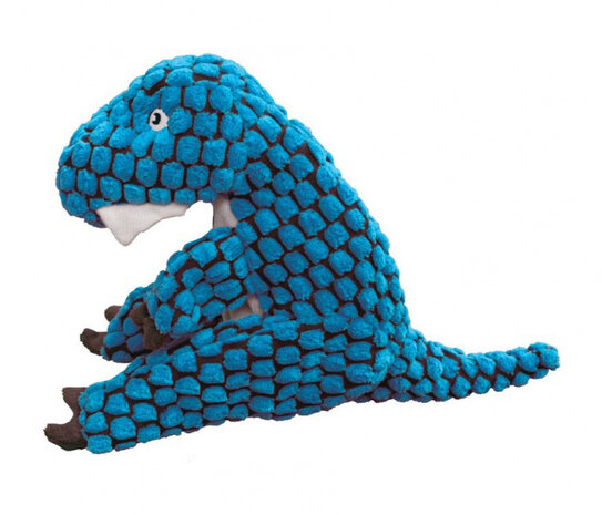 hondenknuffel Dynos T-Rex 35 cm nylon blauw
