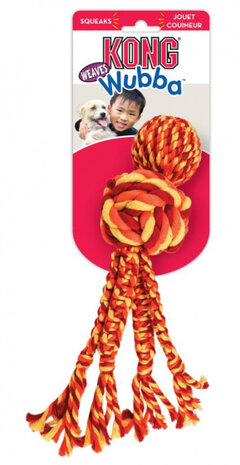 speelgoedtouw Wubba Weaves katoen oranje/geel