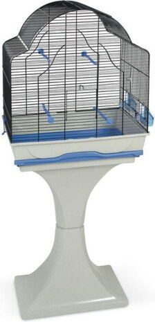 vogelkooi Daisy 56,5 x 36,3 x 127 cm RVS grijs