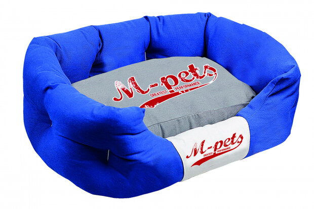 hondenmand Sydney 65 x 40 x 26 cm katoen blauw/grijs