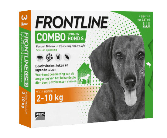 tekenbestrijding Combo Spot On hond S 0,67 ml 3 stuks
