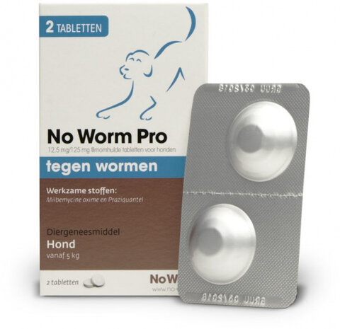 anti-wormenmiddel No Worm Pro honden 2 stuks
