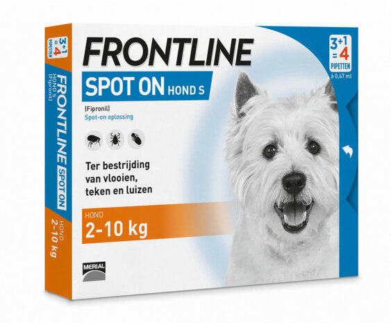 teken- en vlooienbestrijding Spot On hond 4 x 0,67 ml