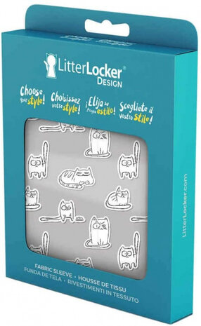 dispenserhoes Cats 15,5 x 20,5 cm katoen grijs
