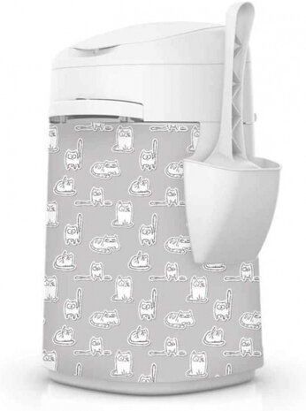 dispenserhoes Cats 15,5 x 20,5 cm katoen grijs