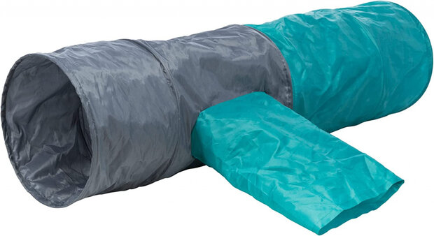 kattentunnel 115 x 30 cm polyester groen/zwart