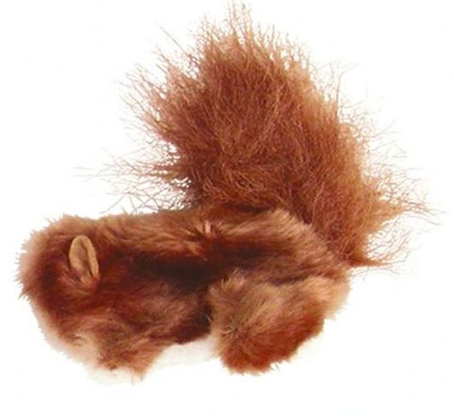 kattenkruid eekhoorn 4 cm pluche bruin