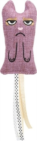 kattenspeelgoed met kattenkruid 15 cm jute roze