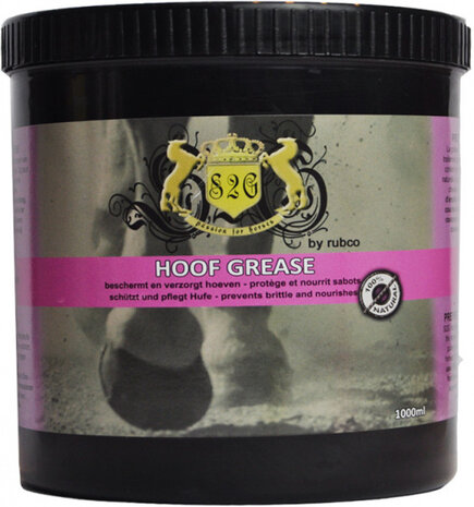 hoefvet 1 liter zwart/roze