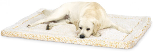 hondenmat Huggle Fleece 76 x 123 cm polyester ivoorwit