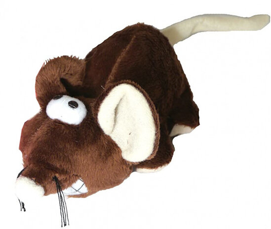 speelgoedmuis Catnip 23 cm pluche bruin