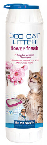 kattenbakverfrisser bloemen 750 gram wit