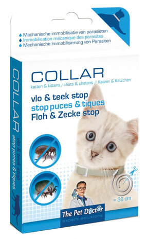 teken- en vlooienbestrijding halsband kat 38 cm