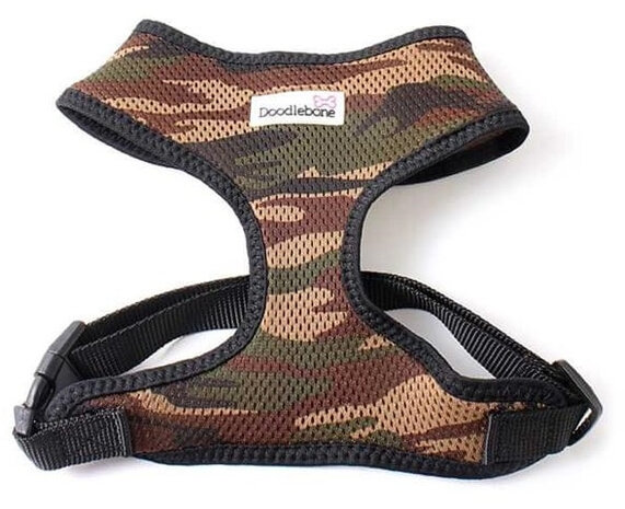 hondentuig Air 37 x 52-78 cm mesh legerprint maat L