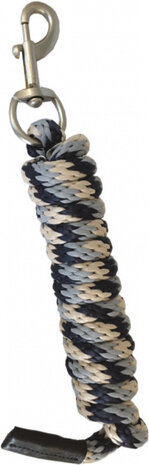 leidkoord met karabijnhaak 200 cm nylon marine/wit/blauw