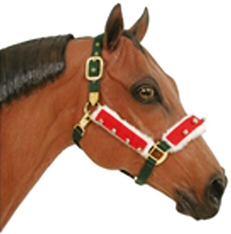 halterdecoratie Christmas katoen rood/wit 3 stuks
